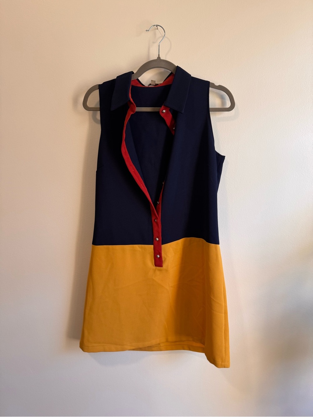 Altar'd State Navy Dress with Red Accent